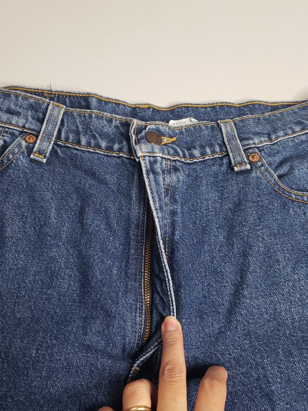 Vintage Levi's 522 100% Cotton Tapered Fit Straight Leg Jeans Size 16 Short USA - Picture 16 of 16